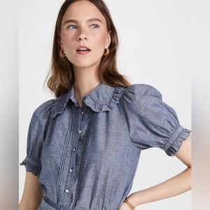 The Great - The Fern Button-Front Top - Size 1